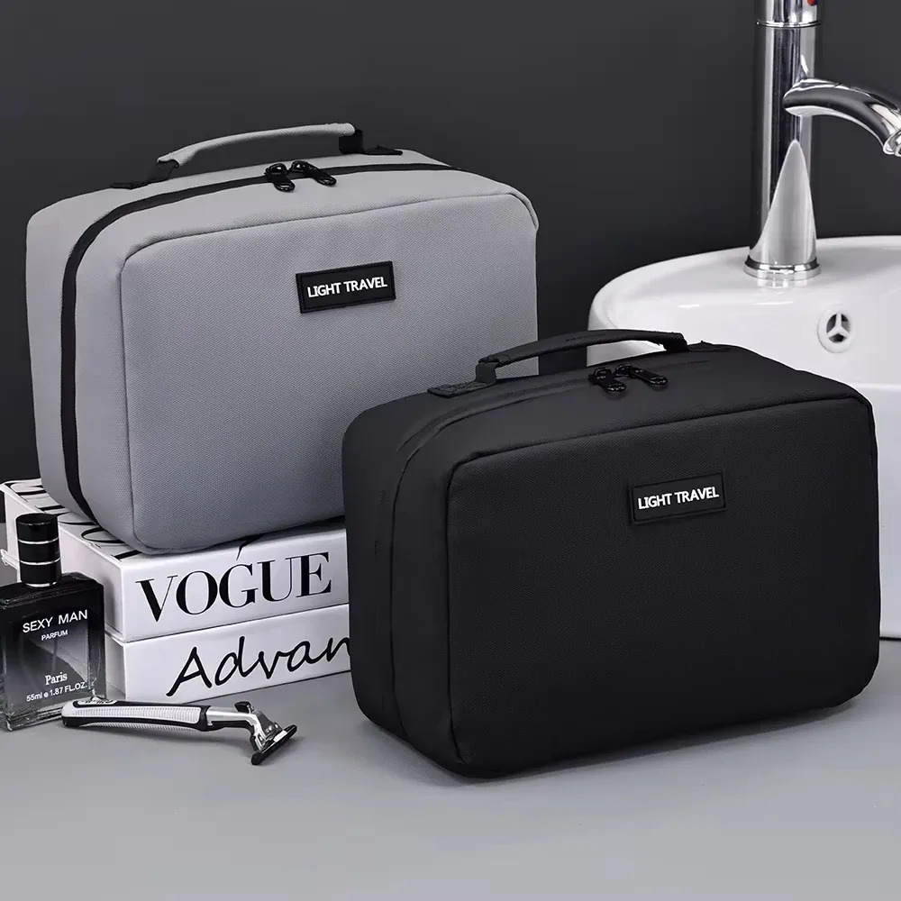 trousse de toilette suspendue de grande capacité, étanche, portable, nécessaire de voyage, trousse à cosmétiques pour hommes et femmes, pochette de lavage de beauté