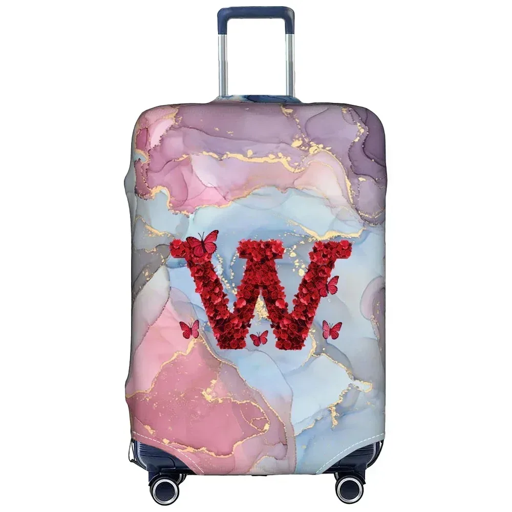 juste de bagage en tissu commandé, protecteur de valise, étui à bagages, étui de valise de for18-32 pouces, série rose rouge, évaluation de voyage