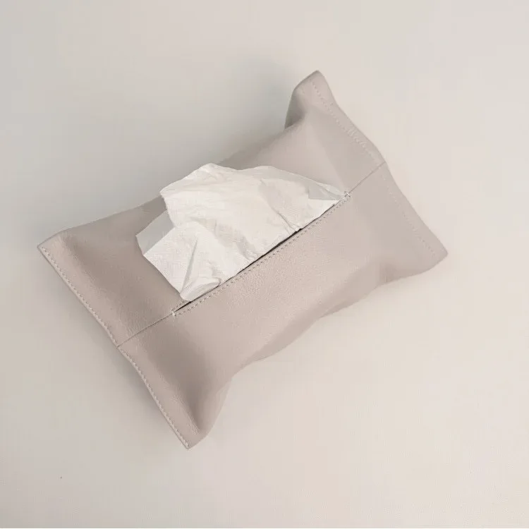 boîte à mouchoirs en cuir personnalisable avec lettres, en cuir de vachette pleine fleur, rangement coulissant pour mouchoirs, organisateur de voiture, fixation sur ceinture de sécurité