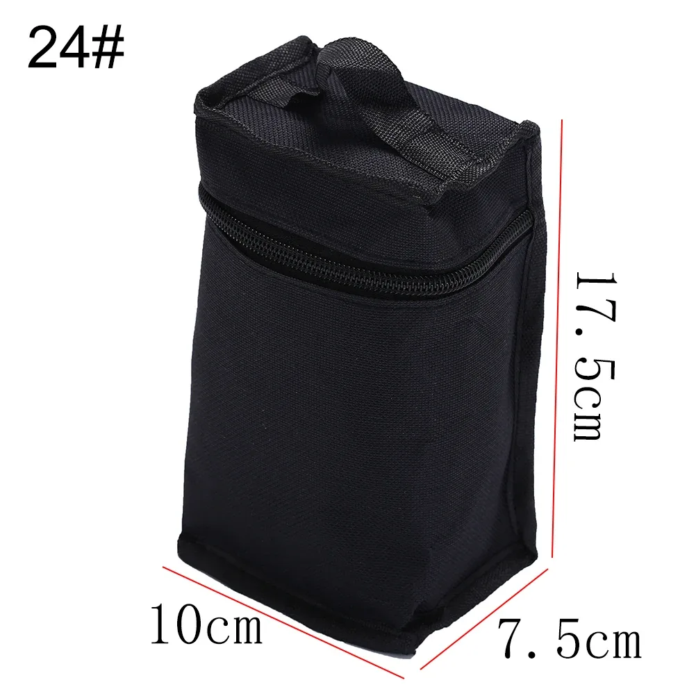 trousse de maquillage de grande capacité, sac cosmétique en toile pliante noire, stylo marqueurs d'art, fermeture à glissière, 5 tan