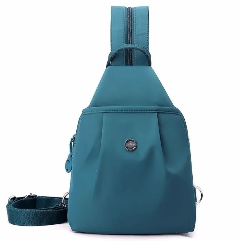sac à dos en tissu oxford tendance, sacs de poitrine multi-couches grande capacité, sac bandoulière multifonctionnel imperméable pour la randonnée en extérieur
