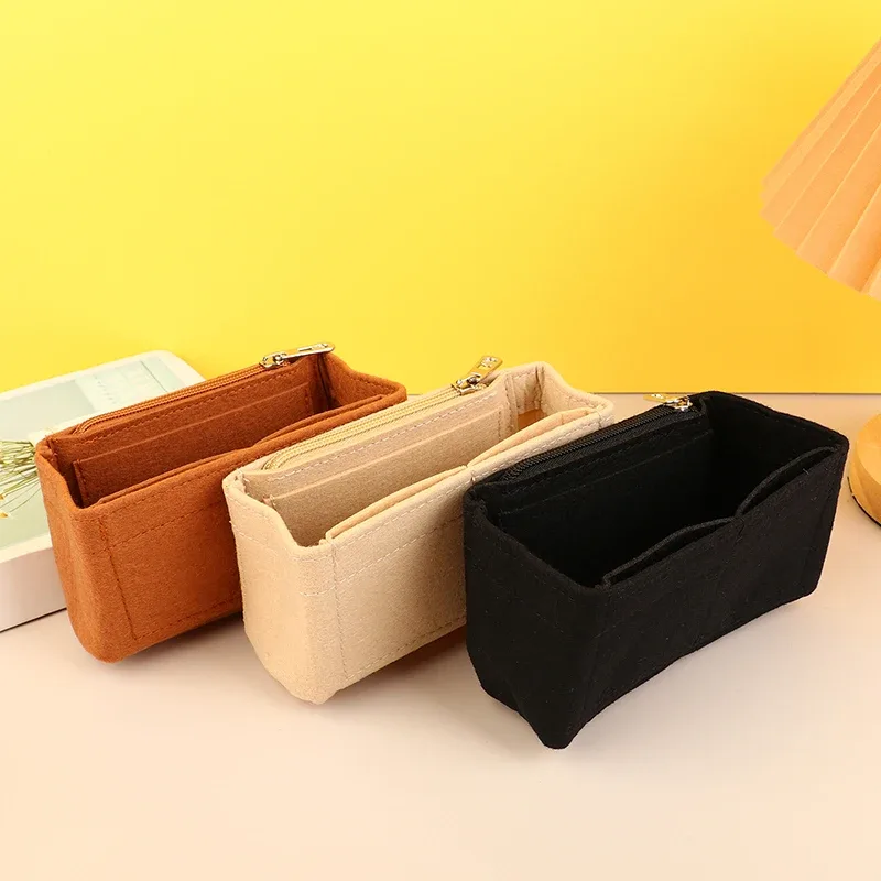 pochette intérieure en feutre pour sac à main, mini sac de rangement, doublure, insert de sac à main, vessie