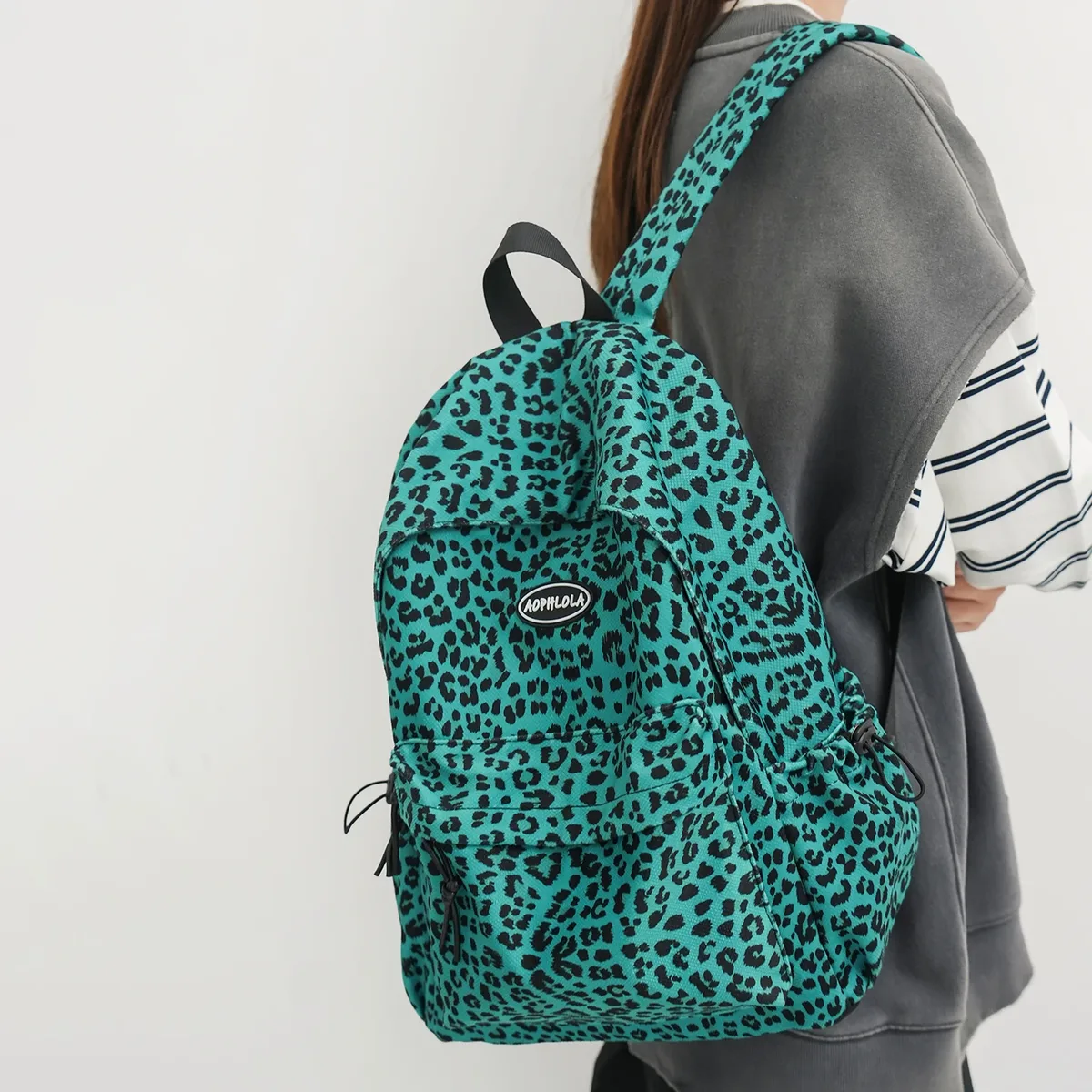 matériel en daim imprimé léopard femme sac à dos école livre sacs pour adolescentes femme étudiant dame loisirs bagpack