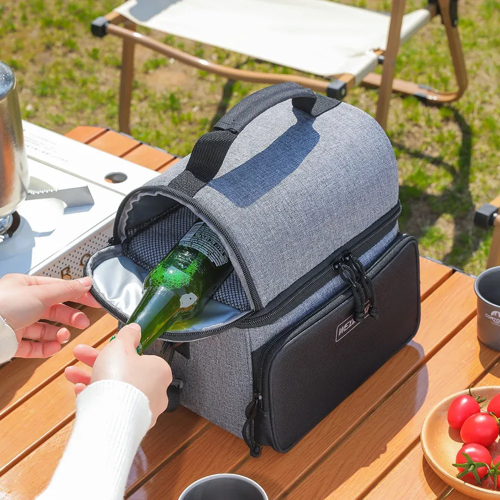 sac d'isolation thermique oxford de grande capacité, sac de rangement de fruits pour les déplacements au bureau, sac isotherme thermique étanche pour boissons et boissons