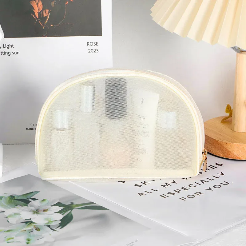 trousse de toilette portable, organisateur de rangement, grande capacité, nouvelle broderie en filet, sac de rangement pour cosmétiques, magnifique sac à cosmétiques