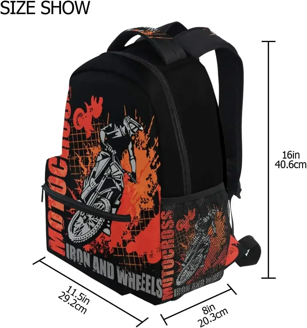 sac à dos de moto, sac d'école pour dirt bike, pour garçons et filles, sacs à dos d'ordinateur, sac de livre, voyage, randonnée, camping, sac de jour
