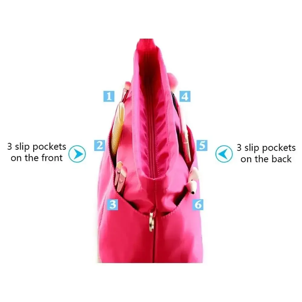 sac de rangement cosmétique avec fermeture éclair, sacs de rangement multi-poches, sac à main multifonctionnel, sac intérieur de couleur unie
