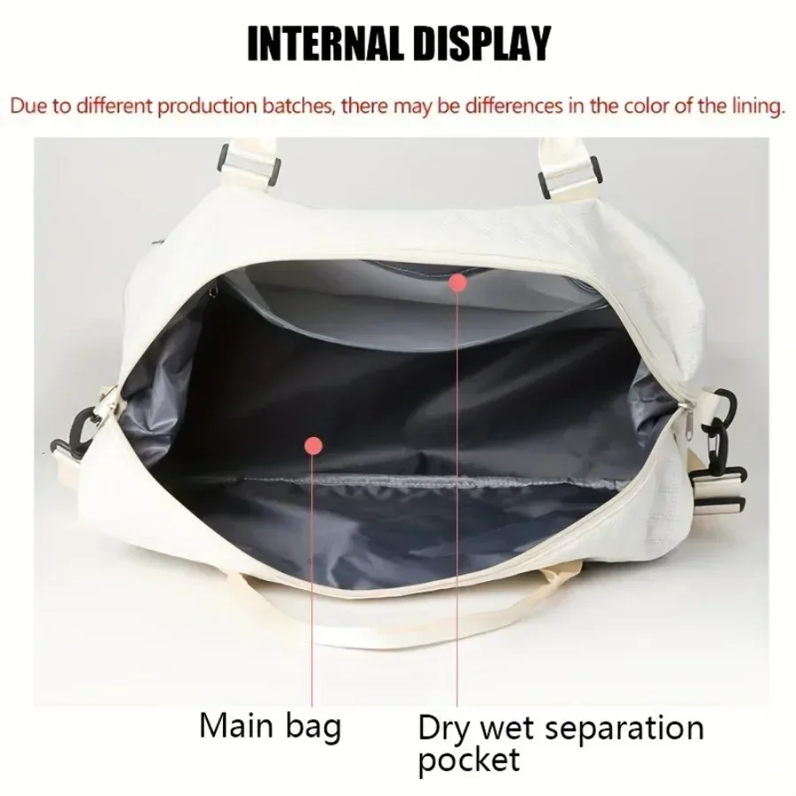 ensemble de 2 sacs polochons de voyage de grande capacité avec compartiment à chaussures et pochette à cosmétiques, sac de sport décontracté en nylon, sac de nuit pour week-end