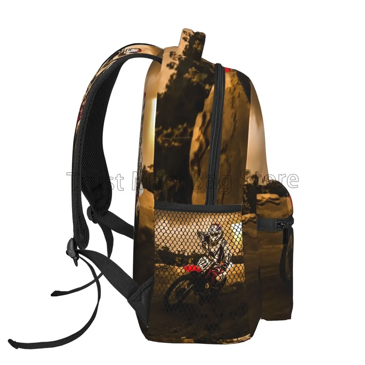 sac à dos de vélo de motocross pour garçons et filles, sac de jour universitaire décontracté, sac de voyage pour ordinateur portable, sac de retour à l'école, d343