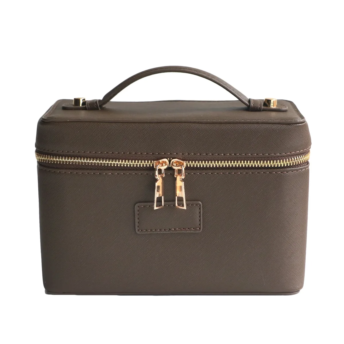 saffiano – trousse de toilette de voyage en croûte de cuir pour femmes, sac portable suspendu, boîte de rangement de maquillage, kit dopp, sac à cosmétiques pour femmes