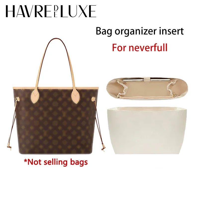 insert organisateur de sac pour neverfull m neverfull, fourre-tout en nylon, rangement d'ordinateur, sac de modification intérieure, accessoires