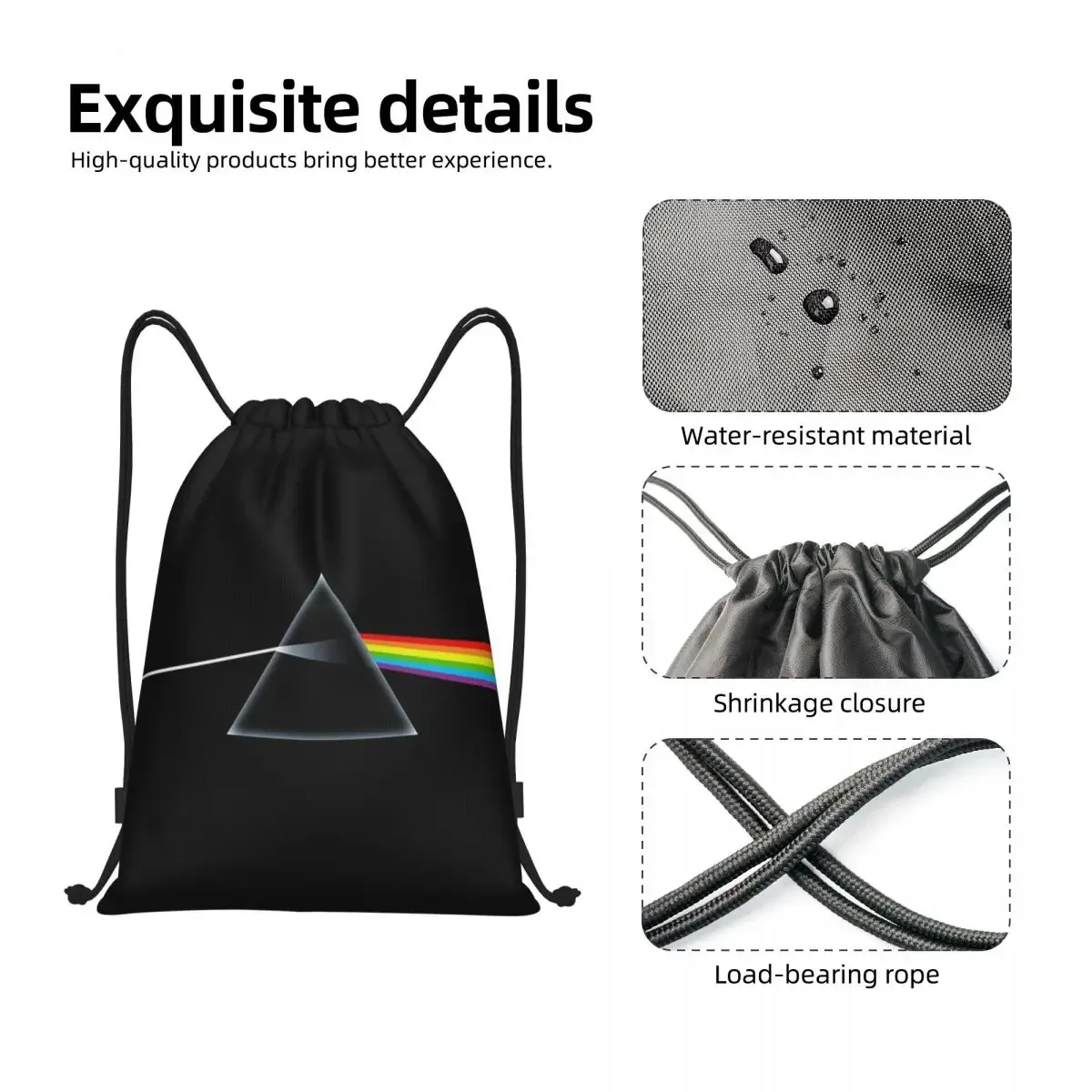singer love pink band floyd sacs à dos décontractés avec cordon de serrage, sac de sport, sacs à livres pour voyage et école
