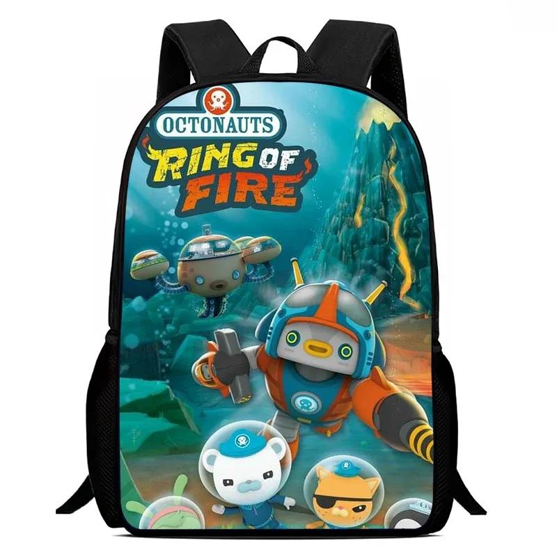 sac à dos imprimé o-octonauts populaire, cartable pour garçons et filles, fermeture éclair sur les épaules, le meilleur cadeau, sac à dos de camping