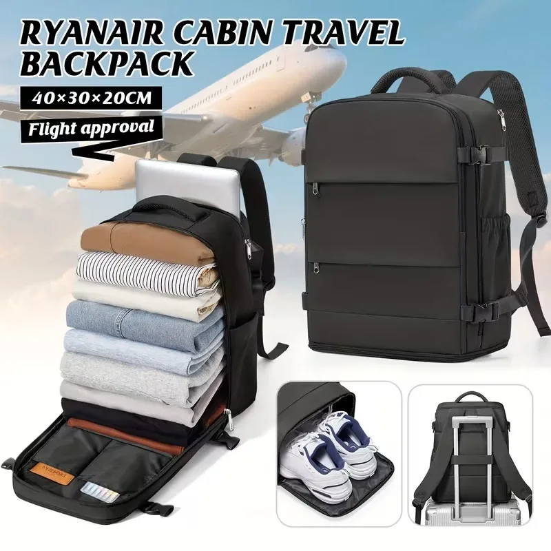 sac à dos de voyage pour ordinateur portable, pour femmes et hommes, bagage à main, pour affaires, université, étanche, pour avion, sac à dos ryanair 40x30x20