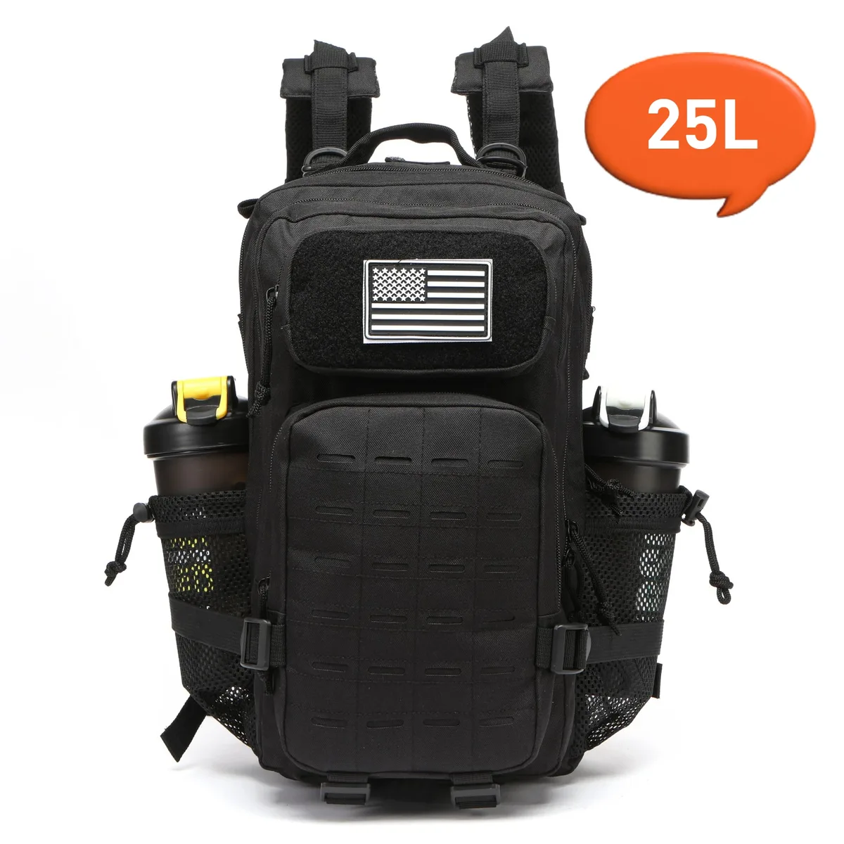 sac à dos dulbackpack pour homme, sac à dos de chasse molle, dean m, sac à dos de randonnée en plein air edc, sorcière, 2 porte-bouteilles, 25l, 50l