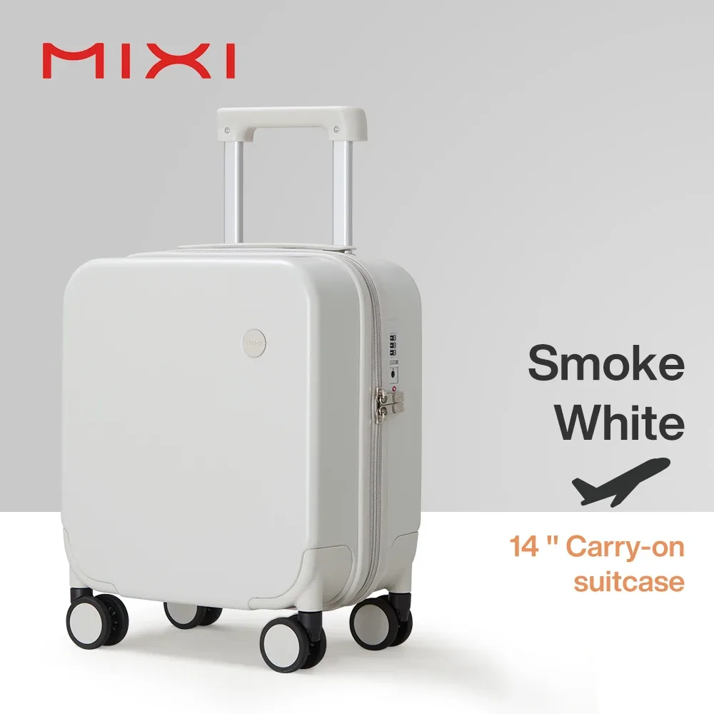 mixi 14 pouces sous le siège bagage à main léger mini valise pc petits enfants sac tsa serrure voyage costume étui spinner roues