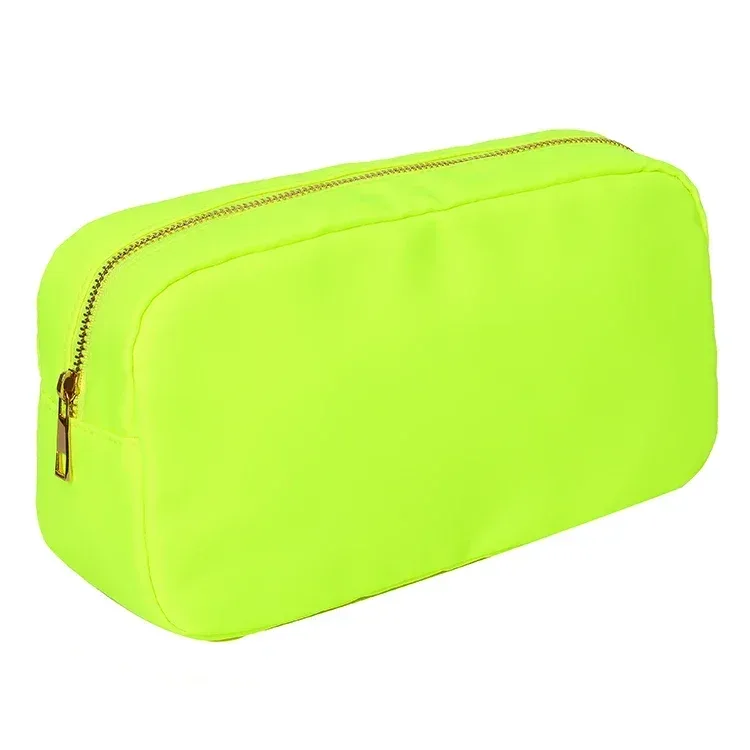 trousse de toilette en nylon personnalisée pour femme et fille, poudres cosmétique de voyage, fermeture éclair, document solide, trousse de maquillage personnalisée, diy