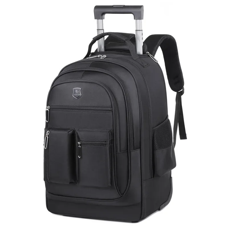 sac à dos de voyage à roulettes pour hommes et femmes, chariot léger, cabine d'affaires, étui à bombes pour ordinateur portable roulant, voyage d'affaires, adultes