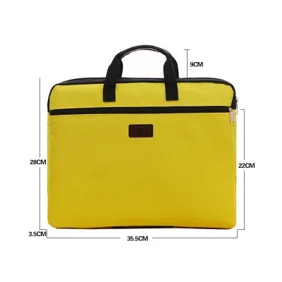 sac à documents portable en toile a4, sac de bureau à fermeture éclair, grande capacité, sac à main pour hommes et femmes, sac multi-couches pour documents, mallette de réunion