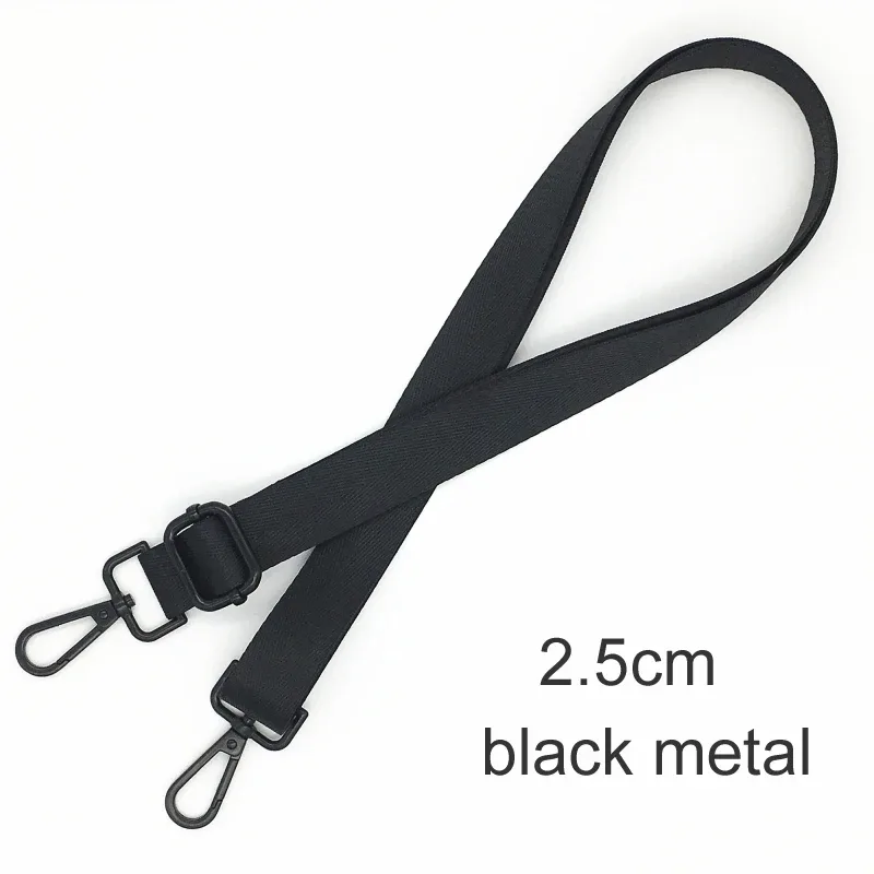 sangles de sac de couleur noire pour femmes, sacoches à bandoulière, ceinture large réglable, accessoires de pièces de sac à bandoulière
