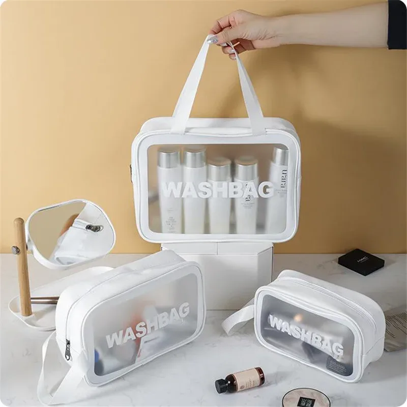 sac de voyage portable pour femmes, trousse de maquillage transparente, imperméable, pour cosmétiques et soins de la peau, trousse de beauté