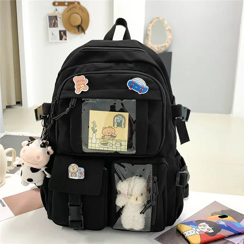 sac à dos pour filles, sacs d'école mignons pour étudiants et adolescents, poches pour femmes, sac à dos pour ordinateur portable
