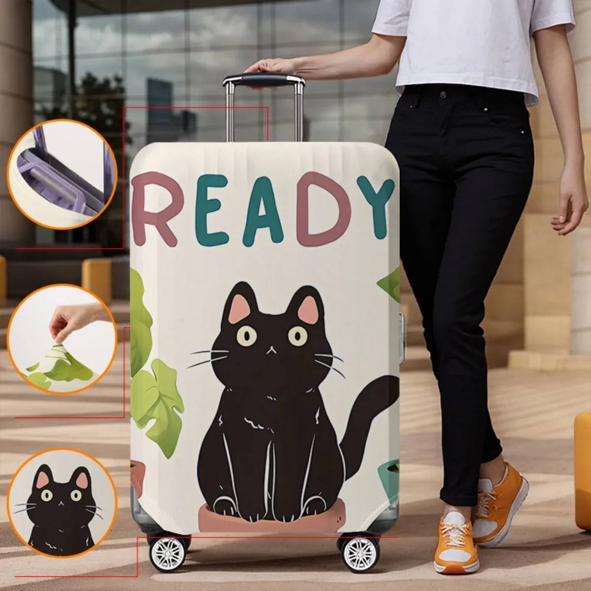 housse de protection pour bagages avec imprimé de dessin animé