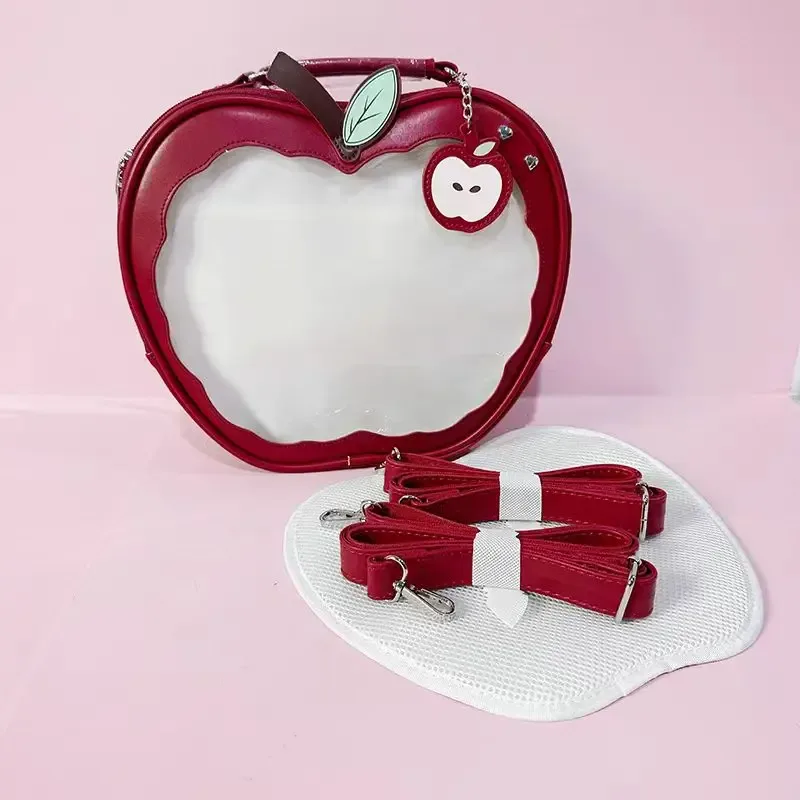 sac à dos pvc style y2k 2026 pour étudiantes, sac à dos unique en forme de pomme, sac à dos de voyage