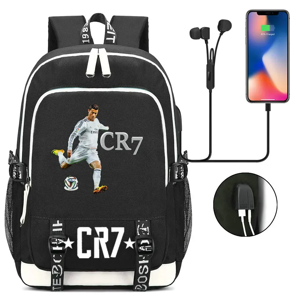 sac à dos camouflage cr7, sac d'école pour adolescents, filles, garçons, femmes, hommes, étudiants du secondaire, grand sac pour ordinateur portable, mochilas