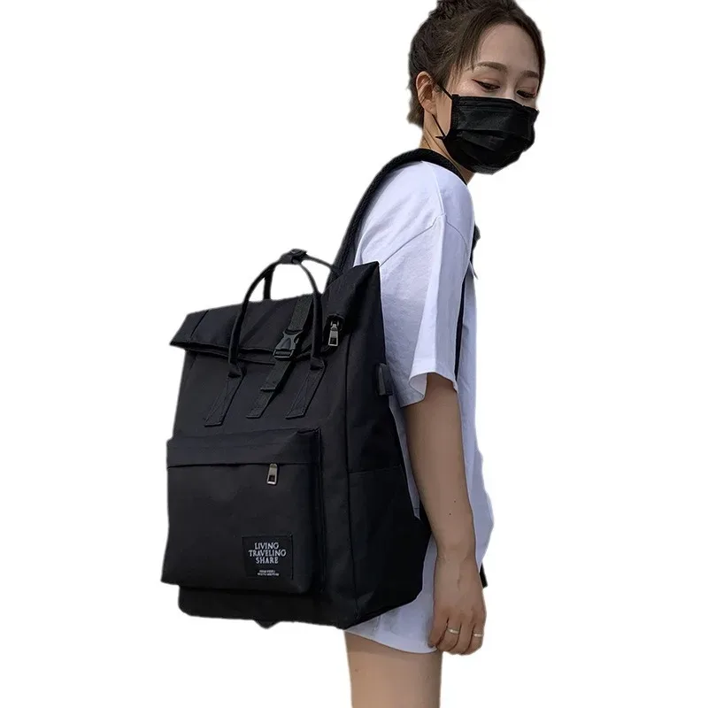 sac à dos d'université mignon pour femme, sac à dos de livre de voyage pour fille, pliable, grande capacité, sac en toile pour femme, ordinateur portable pour homme, sacs d'école