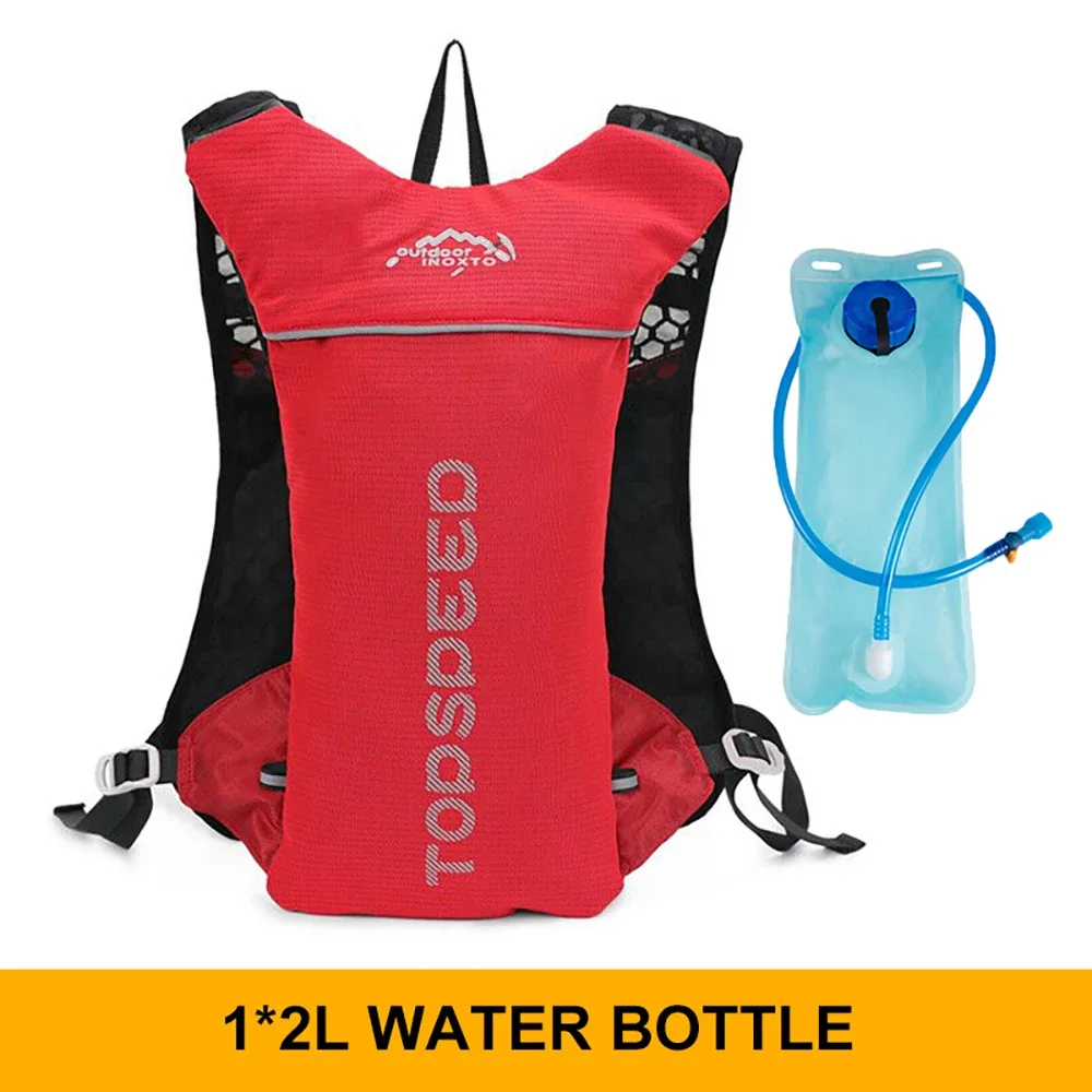 sac à dos ultraléger pour hommes, 5l, pour course en plein air, gilet d'hydratation, jogging, respirant, pour marathon, vélo, bouteille d'eau, 500ml