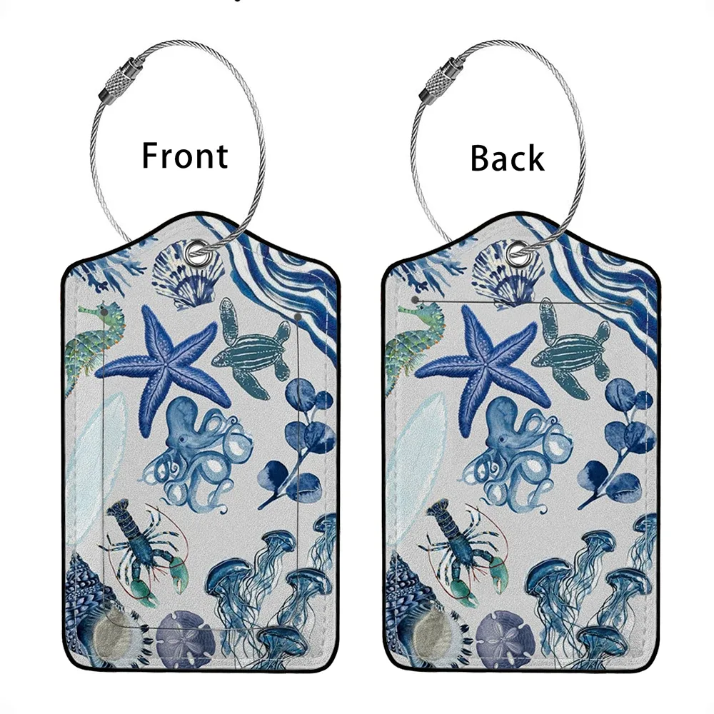 hot sale cute animals leather business luggage tag suitcase address label luggage boarding case label name id address clip