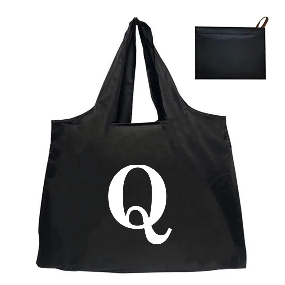 sacs à main pliables réutilisables de grande capacité, sac à provisions, fourre-tout lavable en poudre, sac fourre-tout de voyage pour la mode, initié