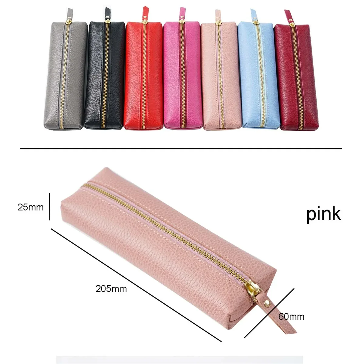pochette à maquillage en cuir personnalisée, étui à crayons portable et souple, sac cosmétique multifonctionnel pour le rangement et les voyages, pour un usage quotidien