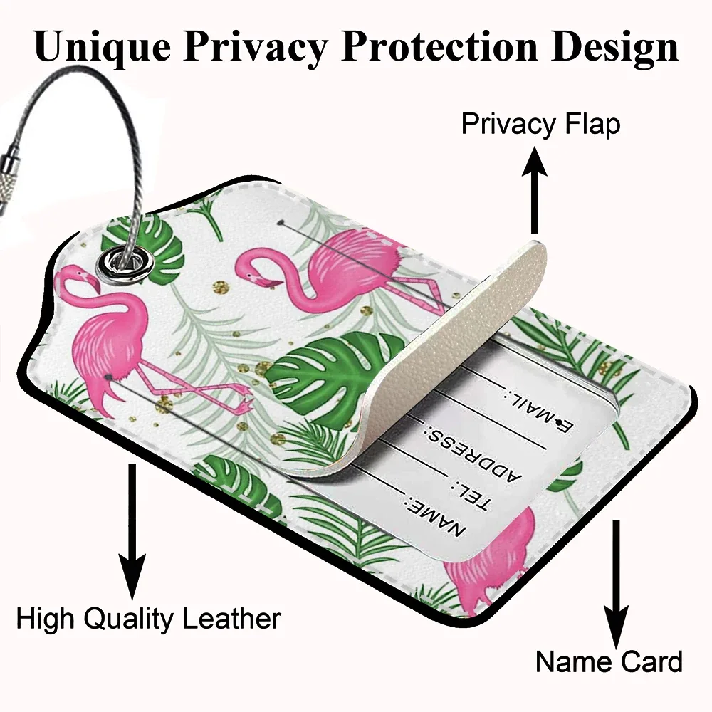 offre spéciale animaux mignons en cuir étiquette de bagage d'affaires étiquette d'adresse de valise étiquette de valise d'embarquement étiquette nom id adresse clip