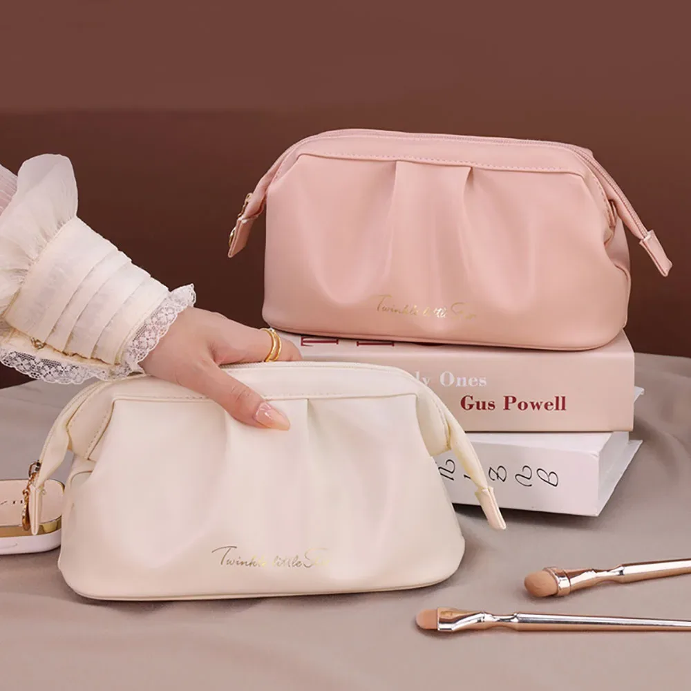 Sac de maquillage étanche en PU, sac à main de grande capacité, sac à fouet avancé, sac de voyage à main, nouveau, 1 pièce, 2 pièces