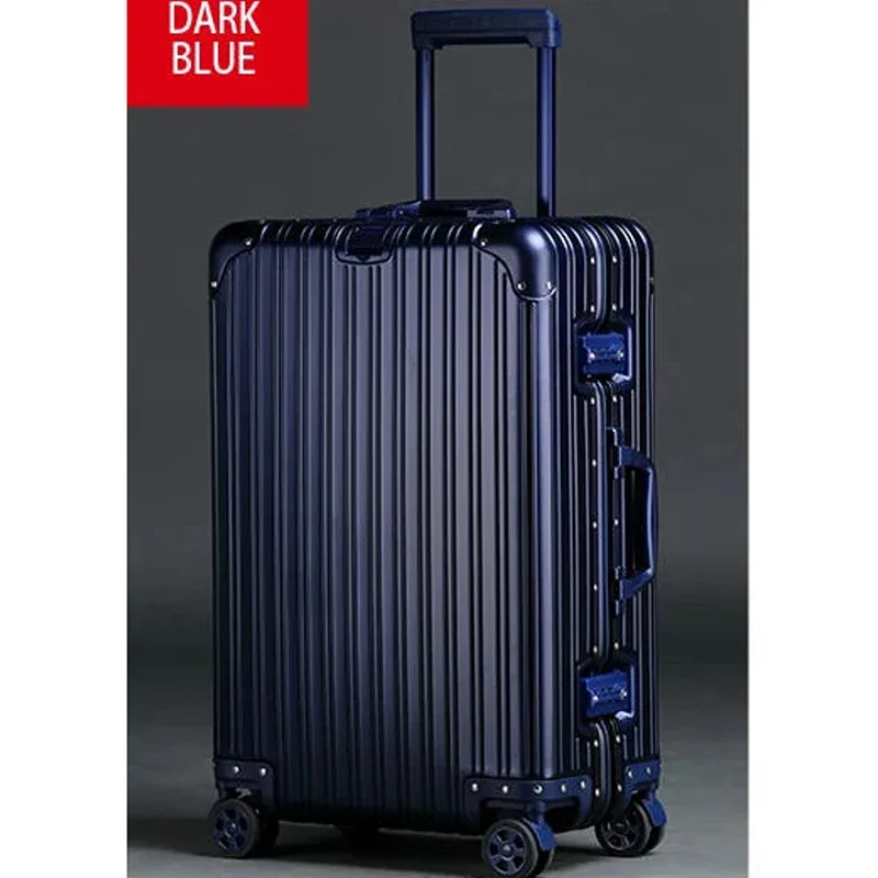 valise de voyage épaisse tout en aluminium de grande capacité de 32 pouces, cabine de voyage, valise en métal de 20 à 32 pouces, serrure douanière tsa