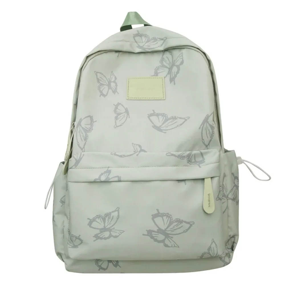 petit sac à dos papillon simple style coréen, couleur unie, avec fermeture éclair, sac à bandoulière, plusieurs poches, sac à dos sport décontracté, voyage