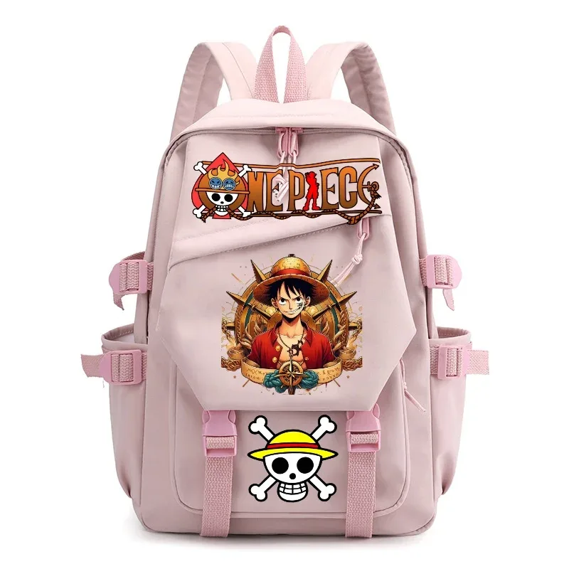 sac à dos anime one piece monkey d luffy, sac à dos d'université, sac à dos de voyage pour fille, sac à dos en nylon pour ordinateur portable, sacs d'école pour femmes et hommes