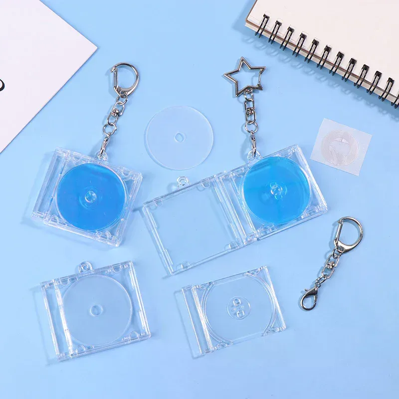 porte-clés mini disque cd nfc ; décoration de sac à dos unique et porte-clés d'album