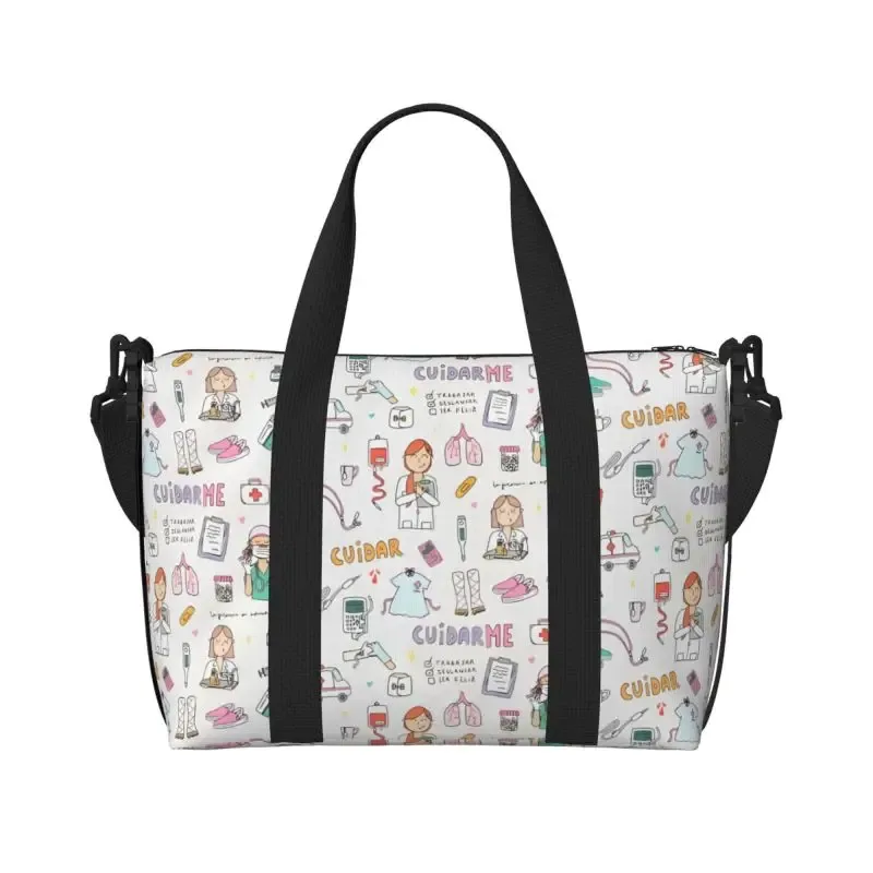 personnalisé enfermera en apuros médecin infirmière médical voyage sacs de sport étanche durable week-end sac de nuit voyage bagages sac