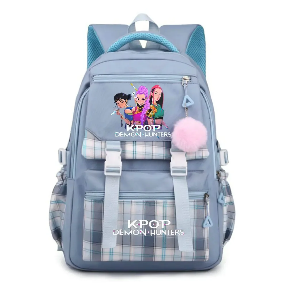 sacs à dos d'école kpop demon hunters, sacs d'école pour étudiants, sac à dos de voyage à la mode pour filles, sac à dos étanche avec fermeture éclair, sac à dos pour ordinateur portable