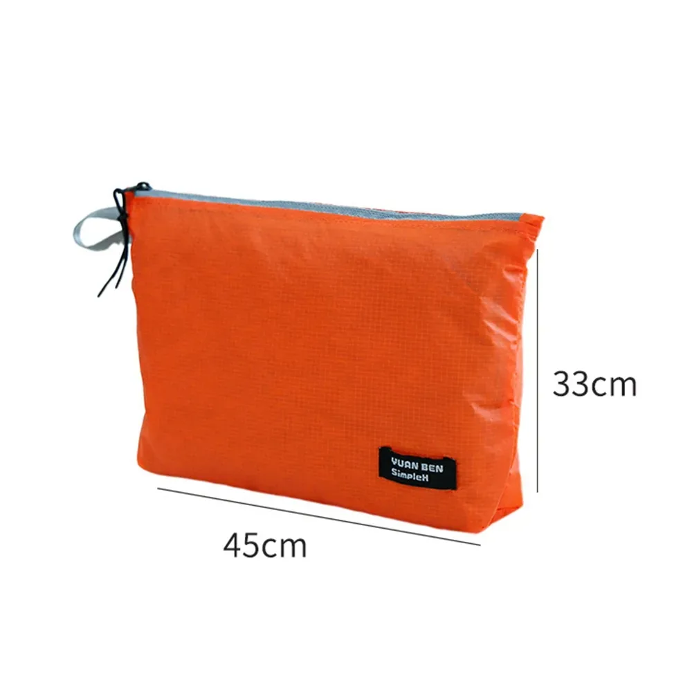 sac de rangement pour bagages recouvert de silicone, sac de rangement de voyage multifonctionnel ultra léger, sac de rangement de voyage haute capacité jaune orange
