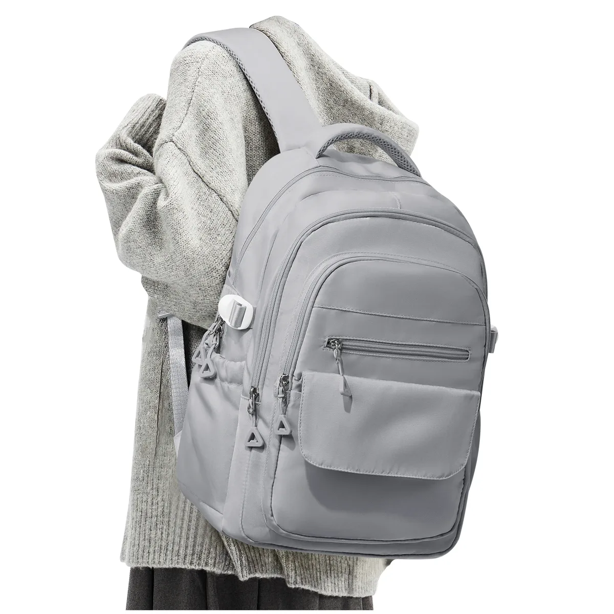 sac à dos blanc élégant de style japonais pour écolières et garçons, sac à dos de voyage pour ordinateur portable, sac à dos de jour décontracté, sacs pour voyage
