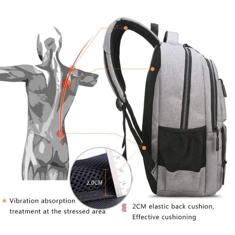 sac à dos de grande capacité pour hommes, sacs à dos pour ordinateur portable 15.6 oxford noir solide, sacs de lycée pour adolescents, collège garçon, sac à dos pour étudiant