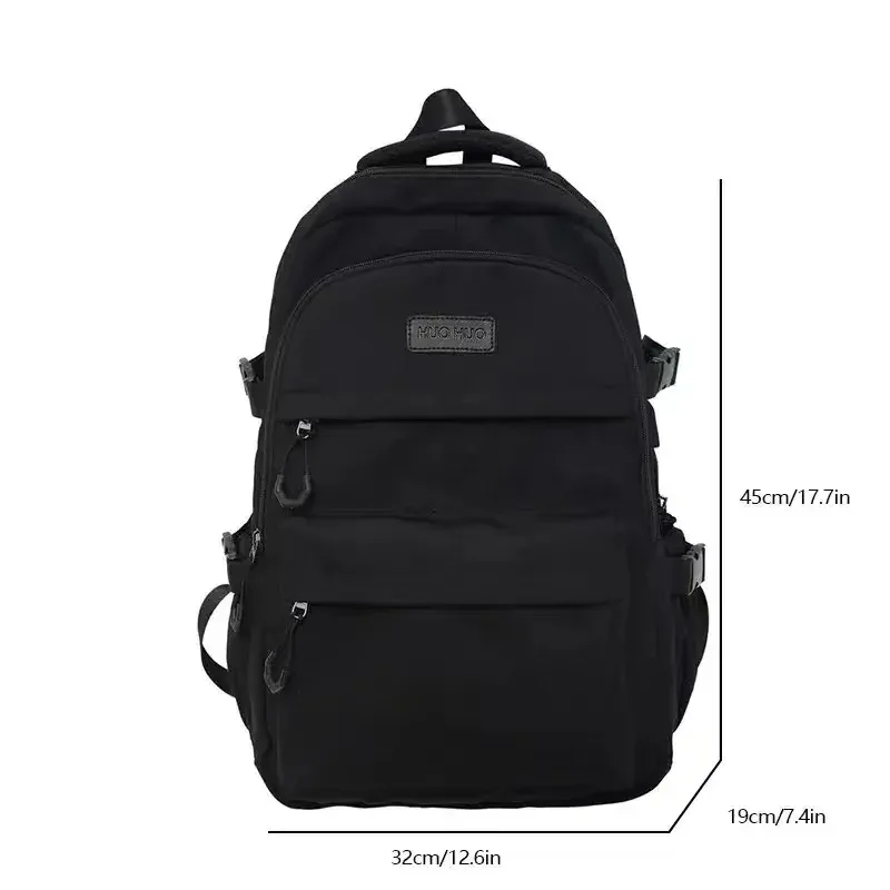 sacs d'école en toile de style collégial pour filles, cartable solide pour lycéens, version coréenne, sac à dos pour ordinateur portable pour femmes et garçons