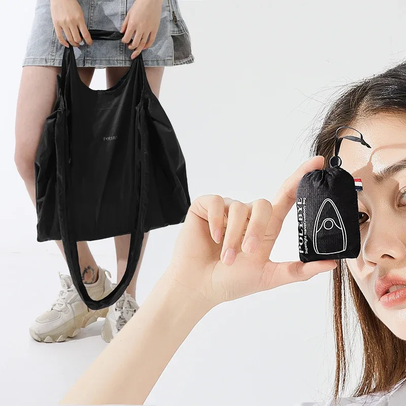 sac fourre-tout réutilisable super léger polybye 2026, sac de courses pliable en nylon écologique, sac à main, sac d'épicerie, sac à déjeuner, sac de recyclage