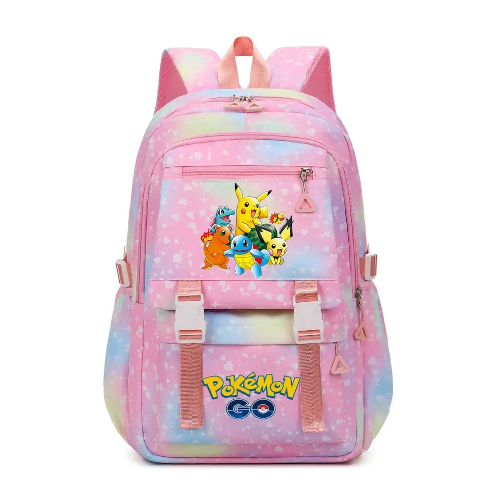 sac à dos imprimé pikachu tendance, grande capacité, pour filles et garçons, idéal pour l'école et les cadeaux de vacances