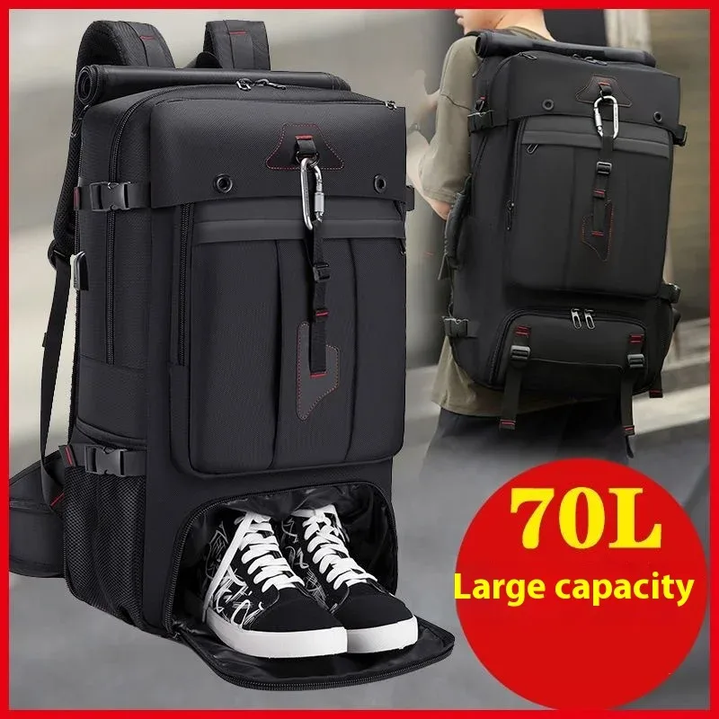 Sac à dos de voyage de grande capacité 50L 70L, bagages, entraînement sportif, Fitness, chaussures indépendantes, sac de rangement, sacs pour ordinateur portable
