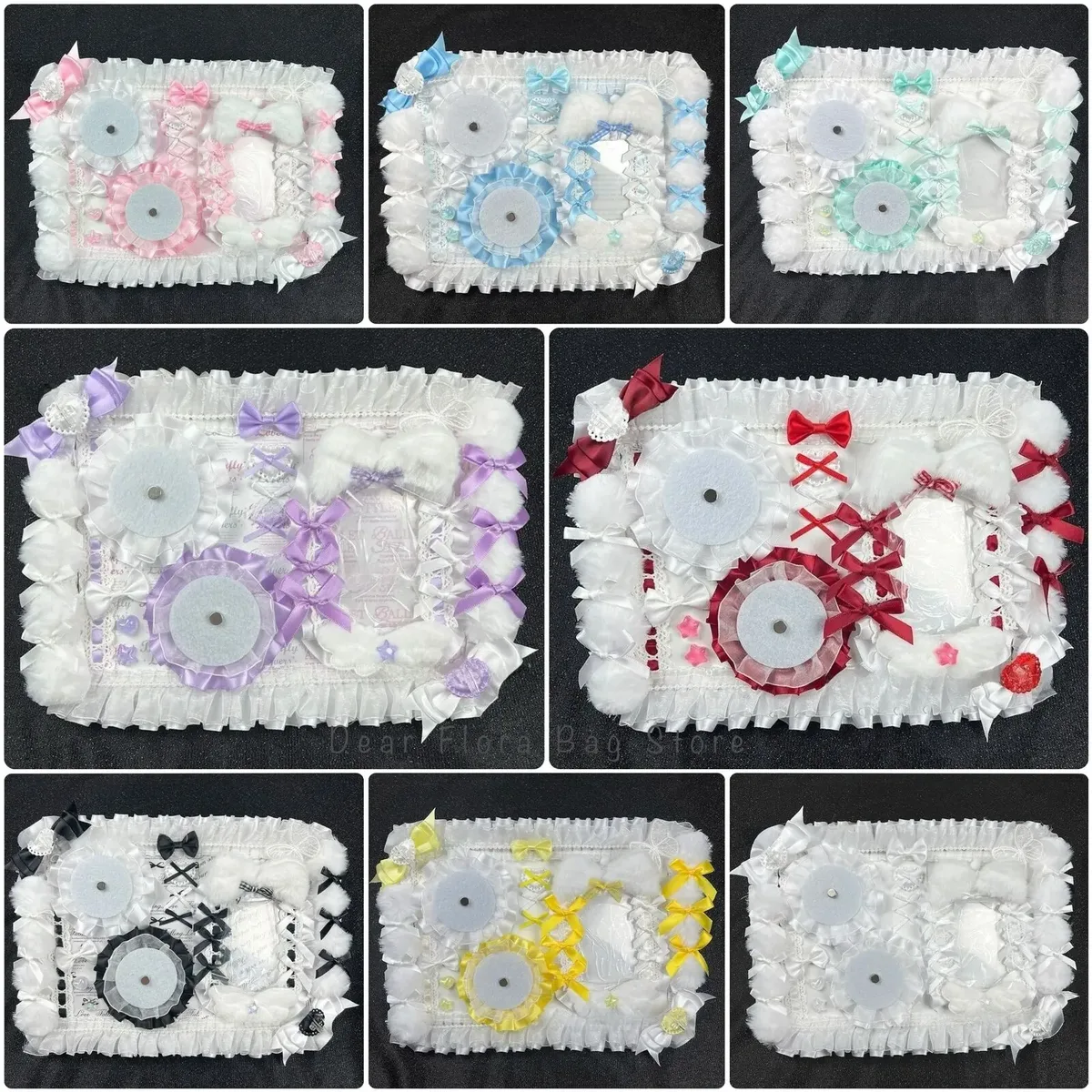 nouvel ensemble de porte-badges anime pour ita bag, organisateur de pin's mignon avec rubans et dentelles, accessoires de panneau d'insertion décoratif pour itabag, panneau de présentation de badges